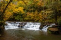 Campbell Falls - Autumn / Fall Waterfall Long Exposure Scene - Camp Creek State Forest - West Virginia Royalty Free Stock Photo