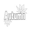 Autumn falling is beautiful vector art, a coloring book, and a page, vintage leaf vector illustration Royalty Free Stock Photo