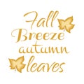 Autumn Falling leaves design for print Royalty Free Stock Photo