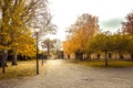 Autumn falls over the ancient Roman city of Pamplona Royalty Free Stock Photo