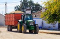 Harvesting in village near the Rio Sado, Portugal Royalty Free Stock Photo