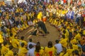 Autumn festival dance of hair lion in Oshio Tenman-gu Shrine