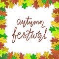 Autumn festival watercolor greeting card