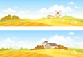 Autumn fields banners