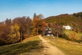 Autumn on Filipka in Slezske Beskydy mountains in Czech republic