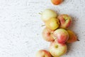 autumn flat lay with apples and pears