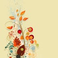 Autumn floral composition background