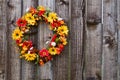 Autumn flower wreath