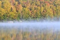 Autumn Fog on Adirondacks Lake Royalty Free Stock Photo