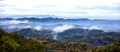 Autumn fog over the Bosnian mountains