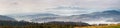 Autumn foggy morning panorama. Tatra mountains on background Royalty Free Stock Photo