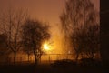 Foggy night in Russia