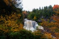 Scenic Autumn Waterfall - Blackwater Falls - West Virginia Royalty Free Stock Photo