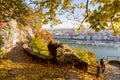 Autumn foilage on Gellert mountain in Budapest, Hungary Royalty Free Stock Photo