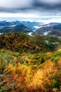 Autumn foliage on blue ridge parkway near maggie valley north ca