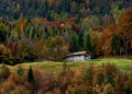 Autumn foliage in the dolomites mountains Royalty Free Stock Photo