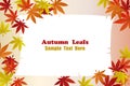 Autumn foliage leafs frame Royalty Free Stock Photo
