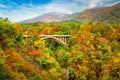 Autumn foliage at Naruko Gorge Japan Royalty Free Stock Photo