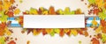 Autumn Foliage Paper Stick Oktoberfest Bavarian Ribbon