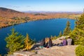 Autumn foliage in Quebec, from Mount Pinacle