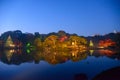 Autumn foliage in Rikugien Garden, Komagome, Tokyo Royalty Free Stock Photo