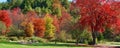 Autumn Foliage in Vermont.  Beautiful colourful landscape. Royalty Free Stock Photo