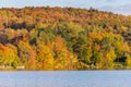 Autumn foliage in Vermont, Elmore state park Royalty Free Stock Photo