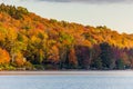 Autumn foliage in Vermont, Elmore state park Royalty Free Stock Photo