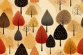 autumn forest fabric by jessica on spoonflower - custom fabric Royalty Free Stock Photo