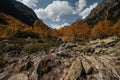 autumn forest, kurumnik in the mountains