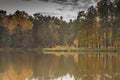 Autumn forest by the lake. Royalty Free Stock Photo