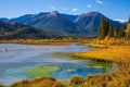 Autumn forest, mountains and lakes Royalty Free Stock Photo