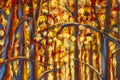 Autumn forest painting