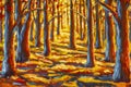 Autumn forest painting