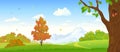 Autumn forest panorama Royalty Free Stock Photo