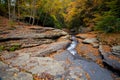 Autumn forest rocks creek in the woods Royalty Free Stock Photo