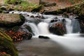 Autumn forest waterfall Royalty Free Stock Photo