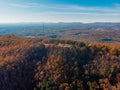 Autumn forests and mountain overlook by drone DJI mavic mini