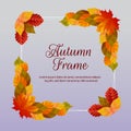 Autumn frame and decoration