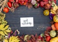 Autumn frame. Good morning card Royalty Free Stock Photo