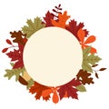 autumn frame for your profile picture, vector illustration