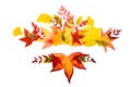 Autumn frames borders. Fall leaf banner. Frame for sale. Thanksgiving background, fall design, texture for flyer or