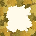 Autumn framework from maple leaves Royalty Free Stock Photo