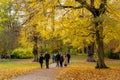 Autumn in Frederiksberg Gardens in Copenhagen Royalty Free Stock Photo