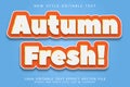 Autumn Fresh editable text effect emboss modern style