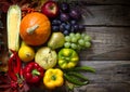 Autumn fruits and vegetables abstract still life Royalty Free Stock Photo