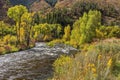 Autumn on the Fryingpan RIver Royalty Free Stock Photo