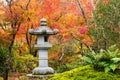 autumn garden at tenryu-ji temple, Arashiyama Royalty Free Stock Photo