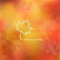 Autumn geometric orange and yellow background with