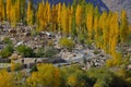 Autumn at Ghizer Valley. Northern Pakistan. Royalty Free Stock Photo